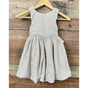 BLUEBERI BOULEVARD Little Girls Sz 4T Sleeveless Bubble Dress Silver NWT Holiday